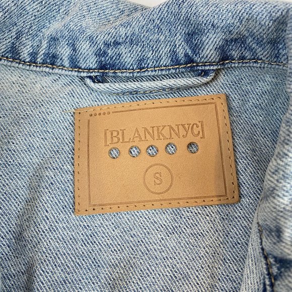 NWT BlankNYC Ombre Dip Dyed Trucker Jean Jacket Women's Size Small - Picture 9 of 14